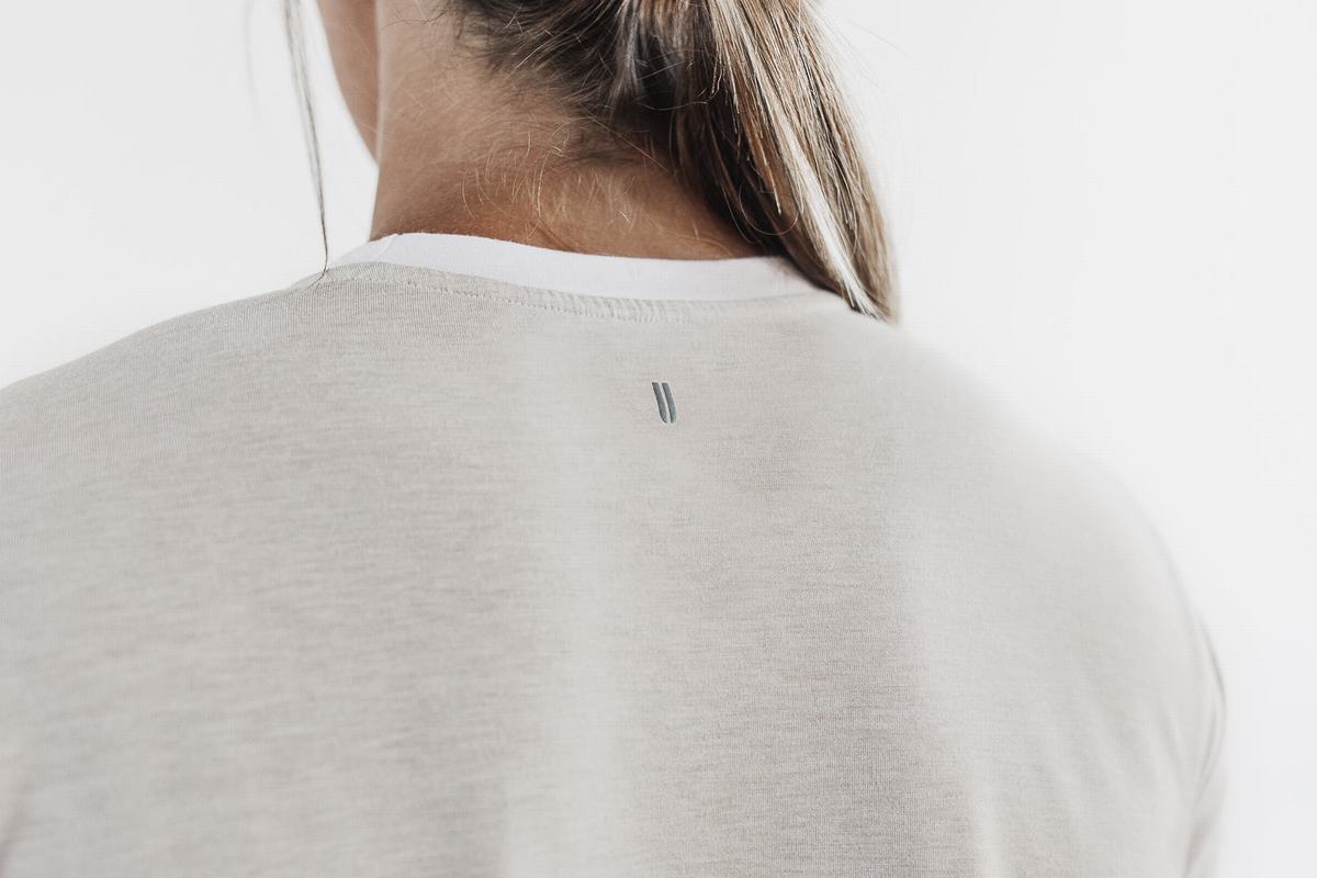 Nobull Boxy Women's T Shirts Beige | Australia (CV1607)